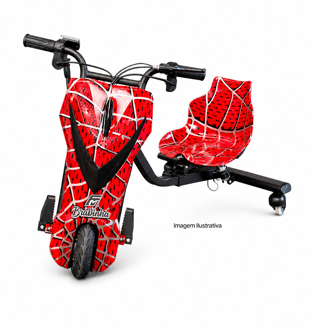 Triciclo Elétrico Drift 350w Bluetooth 3 Velocidades Único com Amortecedor 350W