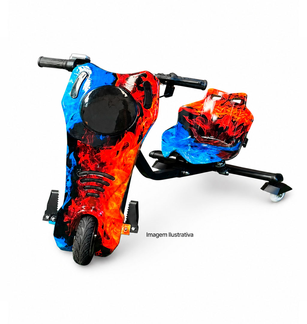 Triciclo Elétrico Drift 350w Bluetooth 3 Velocidades Único com Amortecedor
