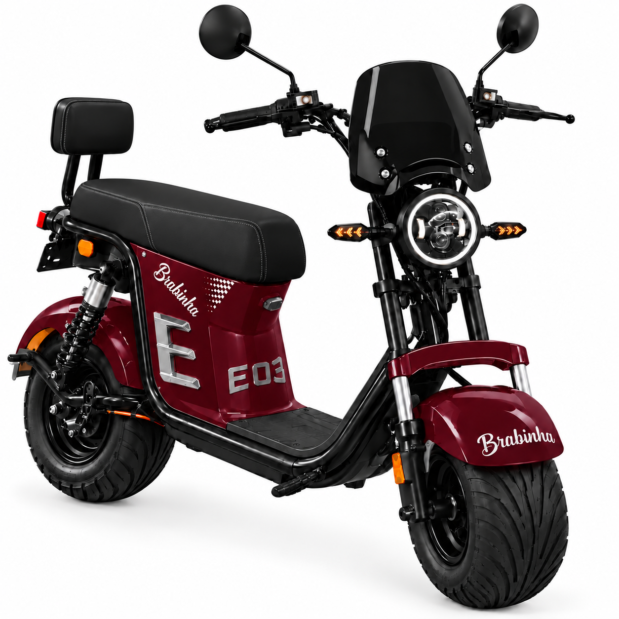 Moto Elétrica M11 Brabinha 1000W  Autonomia 40 km, Estrutura Reforçada, Confortável e Sem CNH