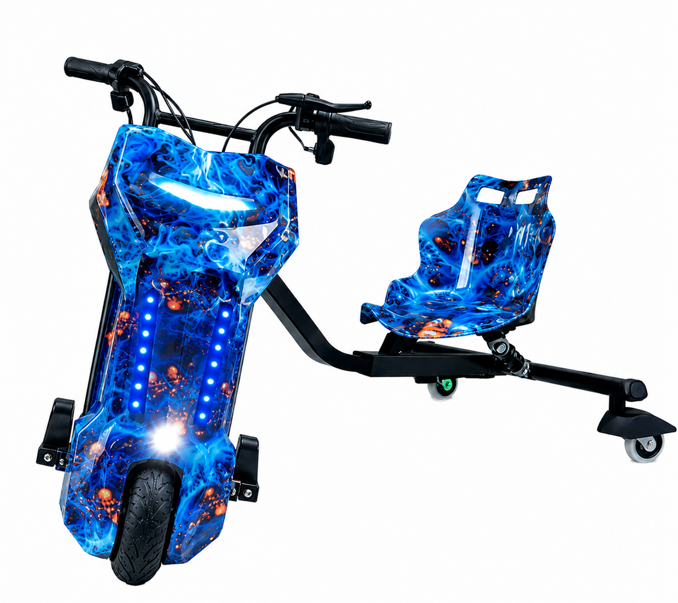 Triciclo Elétrico Drift 350w Bluetooth 3 Velocidades Único com Amortecedor