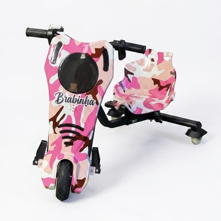 Triciclo Elétrico Drift 350w Bluetooth 3 Velocidades Único com Amortecedor