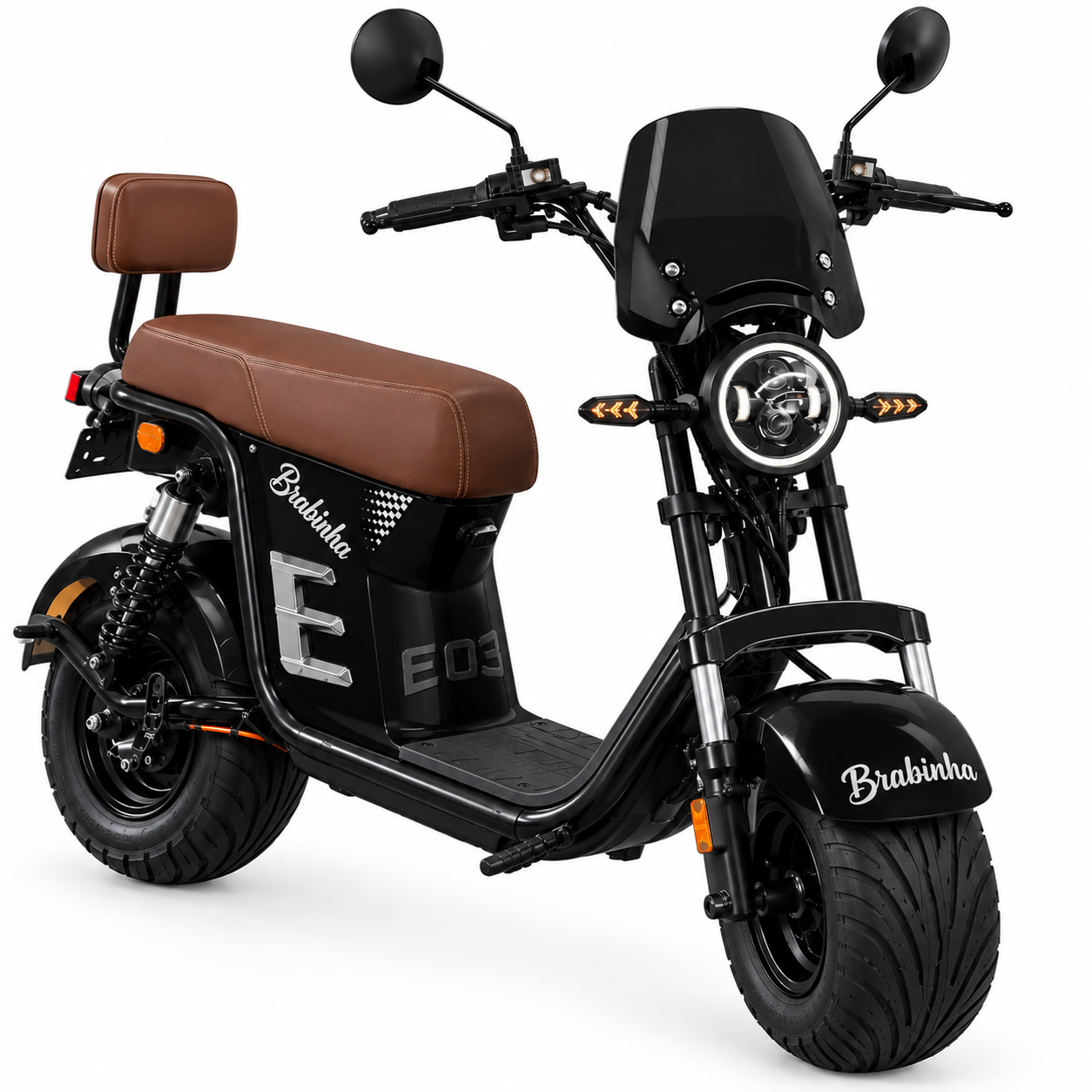 Moto Elétrica M11 Brabinha 1000W  Autonomia 40 km, Estrutura Reforçada, Confortável e Sem CNH